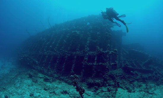 Carnatic, underwater