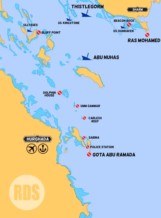 Mapa Ruta Norte Mar Rojo